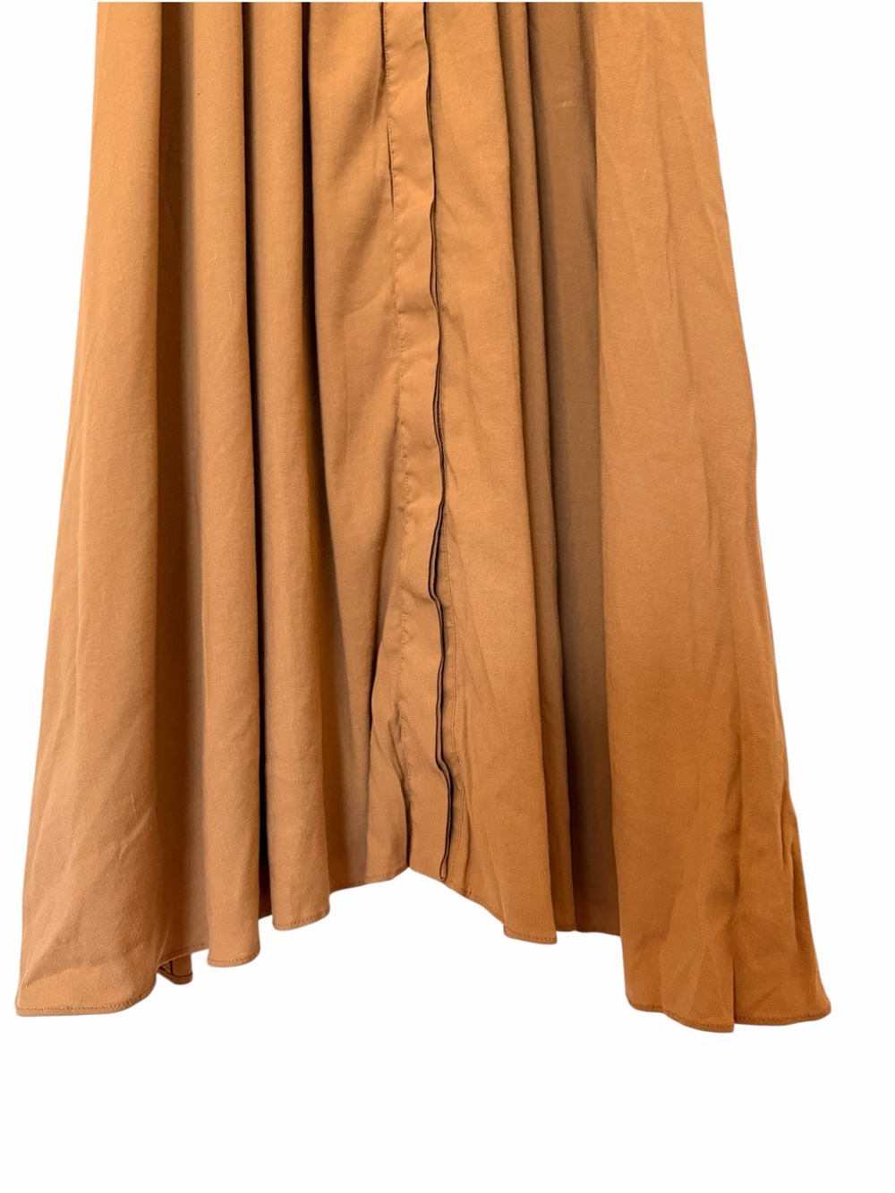 Veronica Beard Adavi Dress Caramel Button-Front Maxi Dress - Picture 6 of 10
